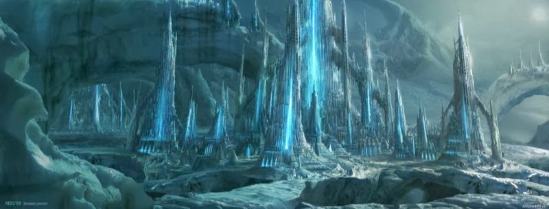 Illustration for article titled Concept art of the Rock Troll realm that was cut from Thor